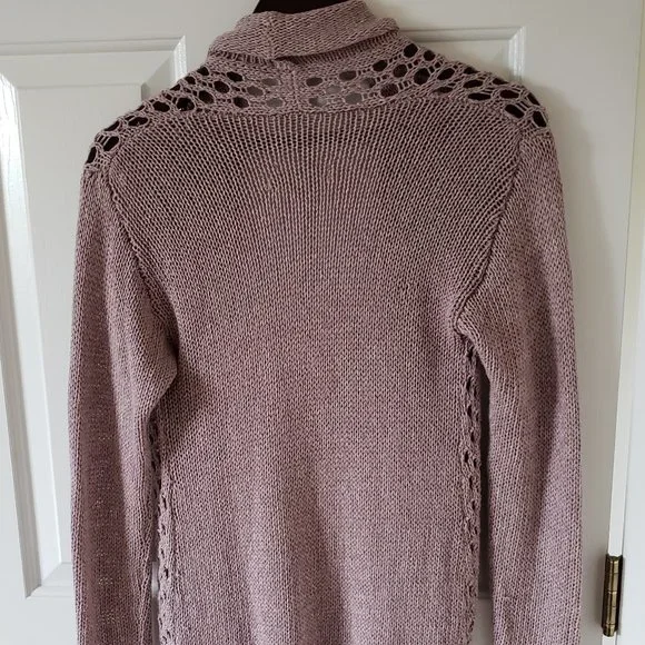 monk & lou Mauve Sweater Acrylic/Cotton Blend XXS - Picture 4 of 5